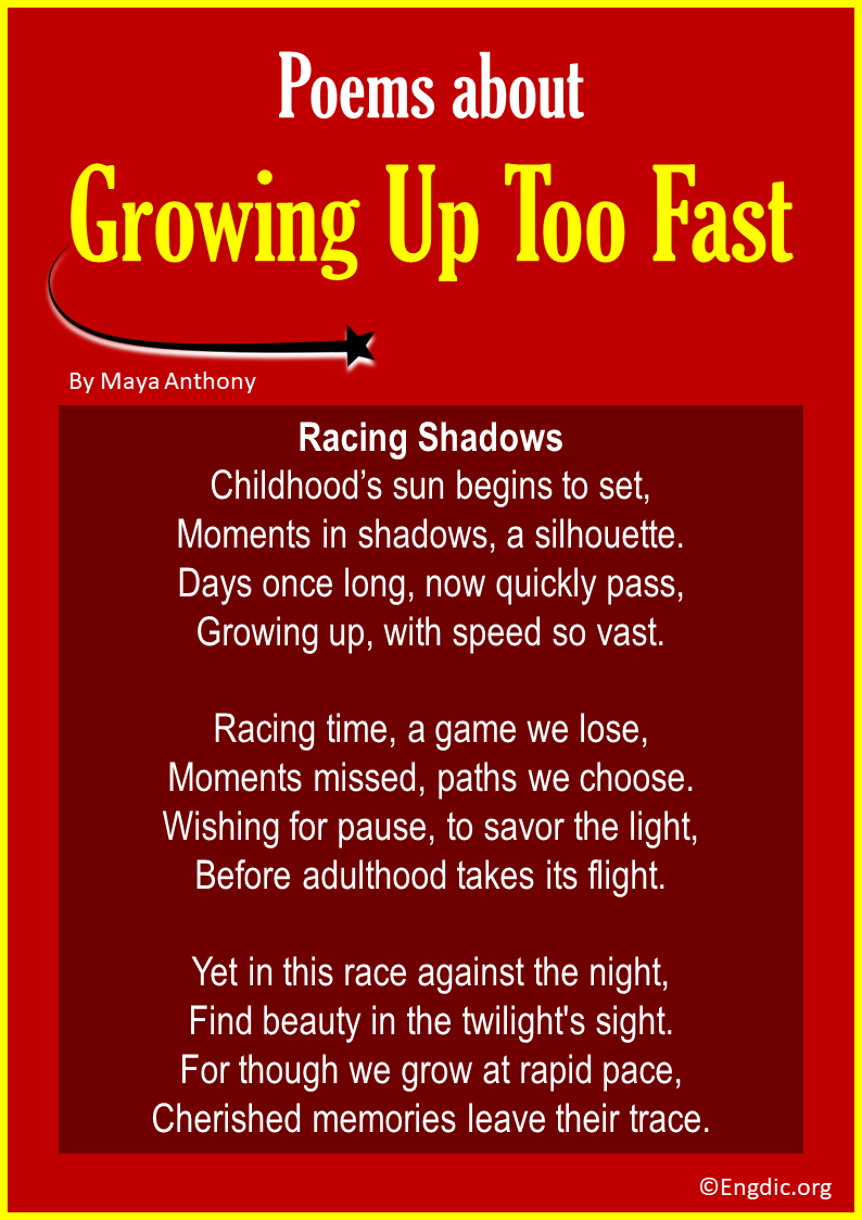 Poems about Growing Up Too Fast