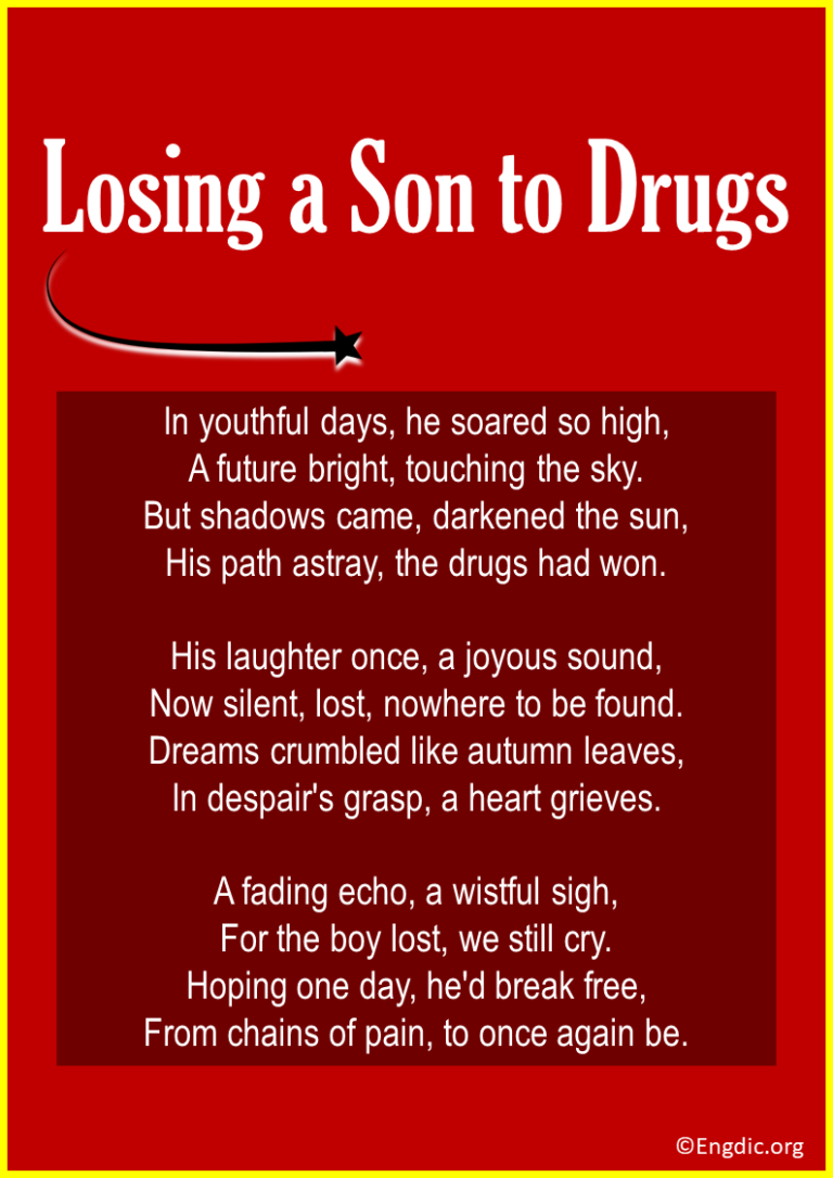 10 Poems about Losing a Son to Drugs EngDic