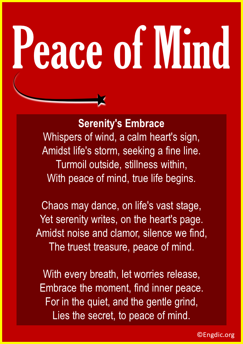 Poems about Peace of Mind