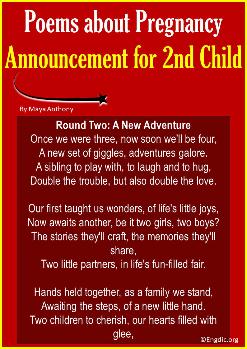 Poems about Pregnancy Announcement for 2nd Child