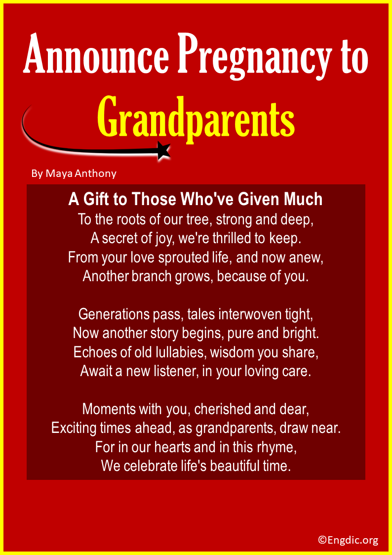 Poems to Announce Pregnancy to Grandparents