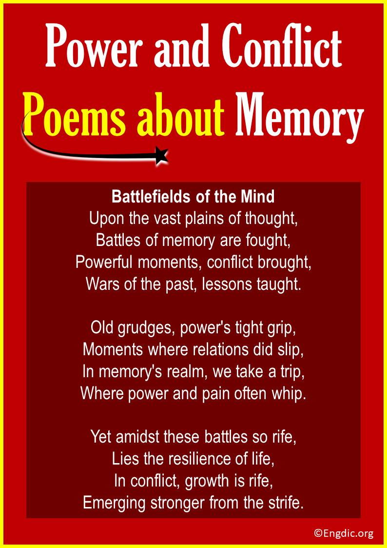 Power and Conflict Poems about Memory