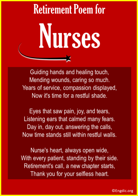 Best Retirement Poems About Nurses Engdic