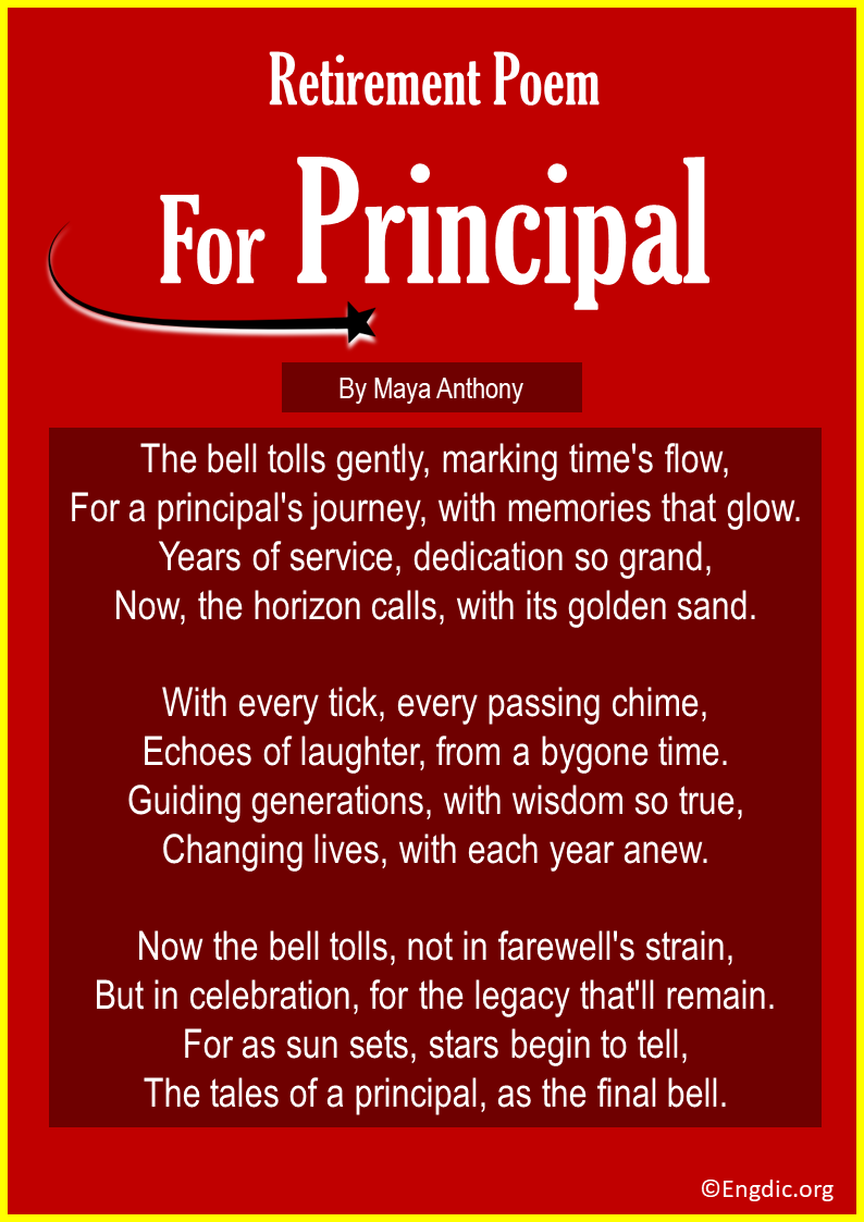 Retirement Poems For Principals