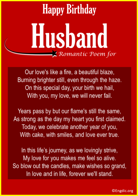 12 Birthday Poems for Husband (Short & Romantic) - EngDic