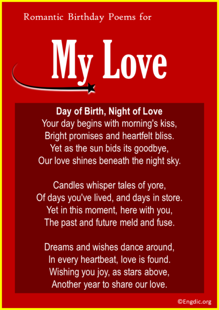 10 Romantic Birthday Poems for My Love - EngDic