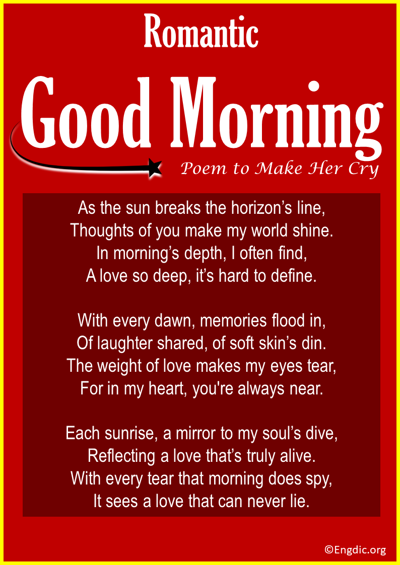 10 Romantic Good Morning Poems For Her Wife Girlfriend EngDic