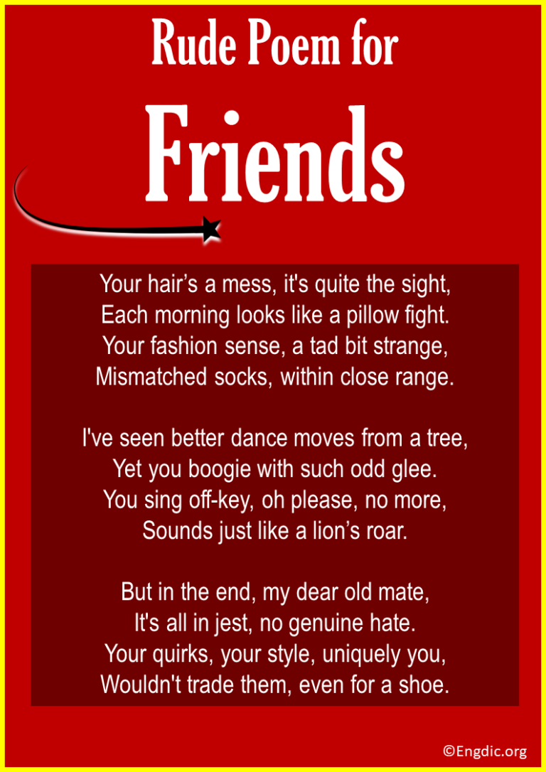 10 Rude & Insulting Poems For Friends - EngDic