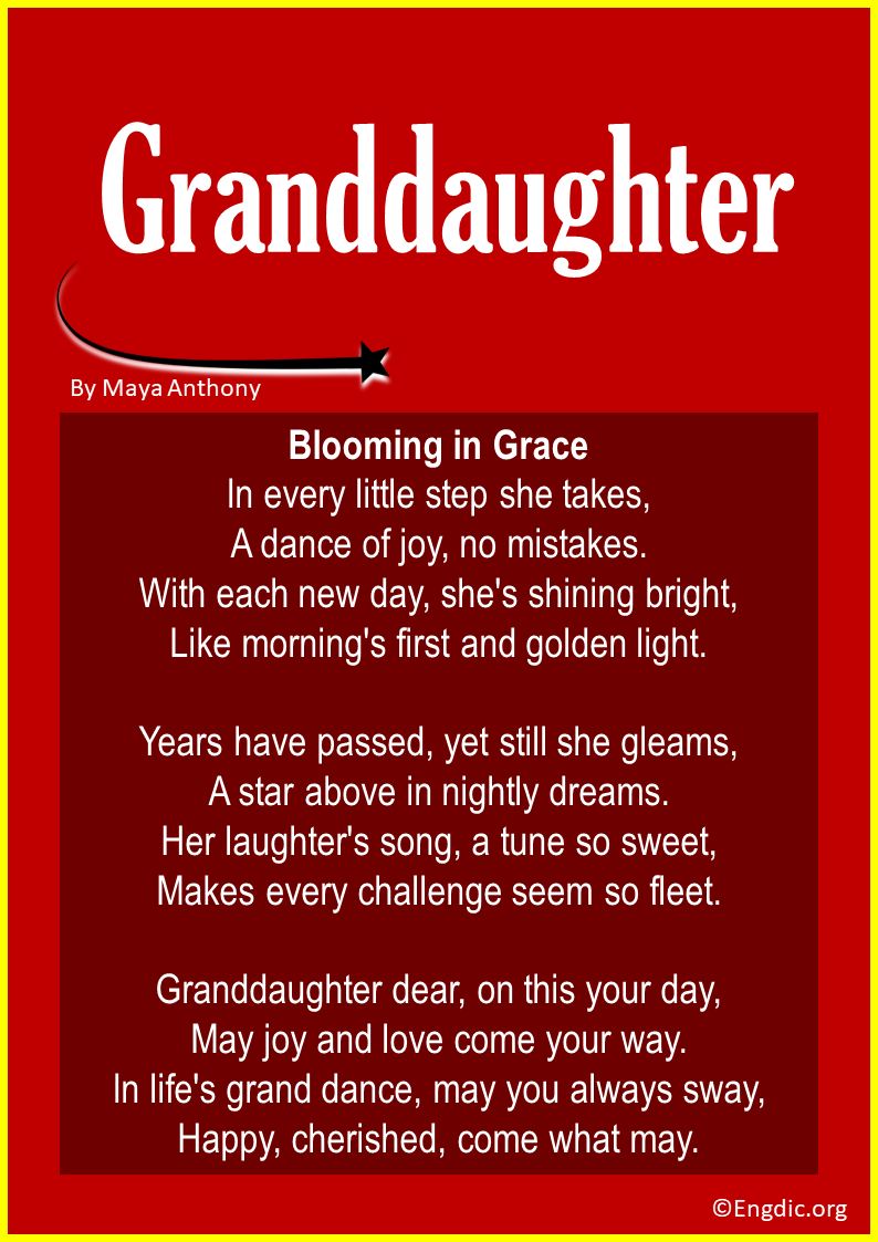 Short Birthday Poems for Granddaughter