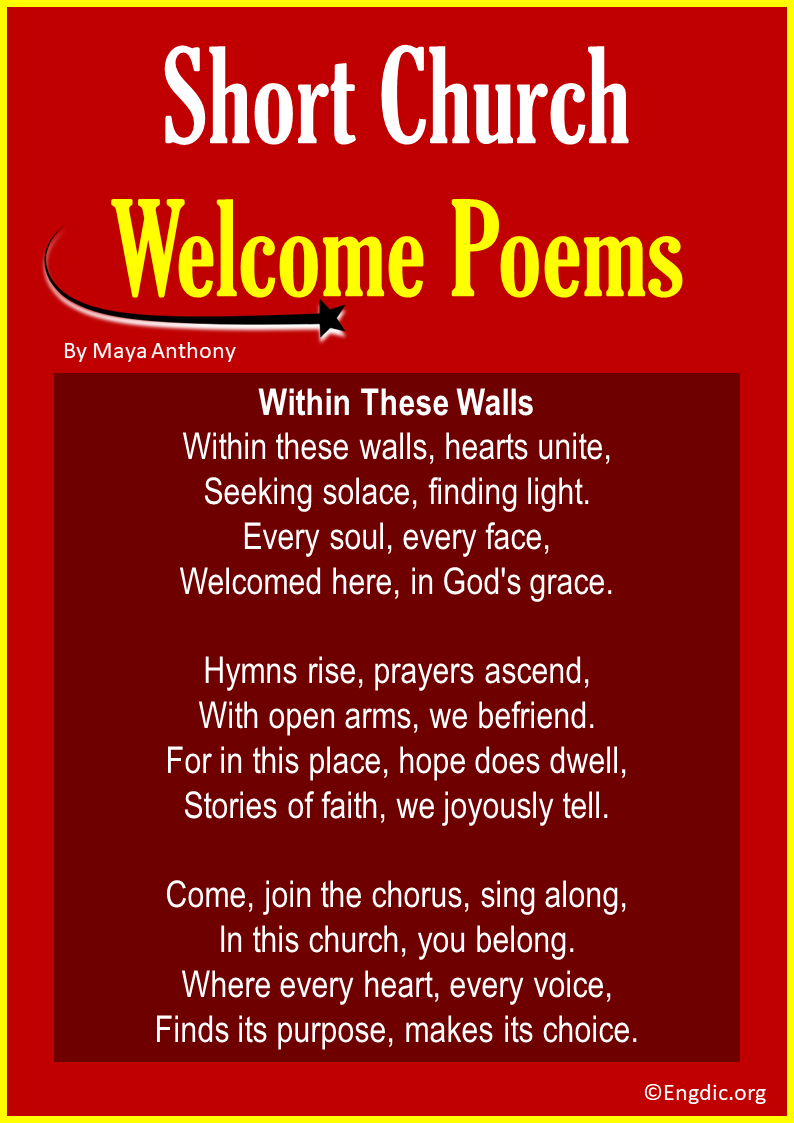 Short Church Welcome Poems