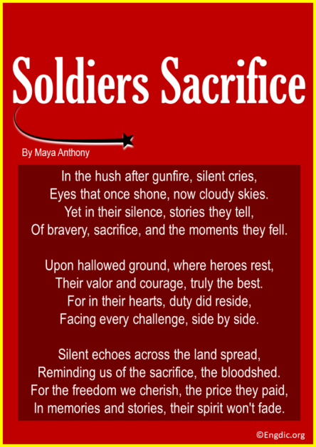 10 Poem on Soldiers Sacrifice | Poem to Honor Veterans - EngDic