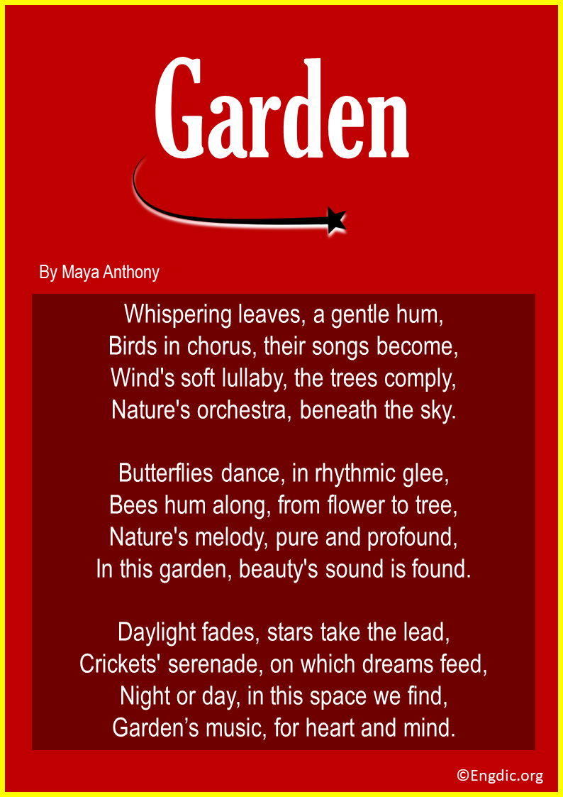 Short Poems About Garden