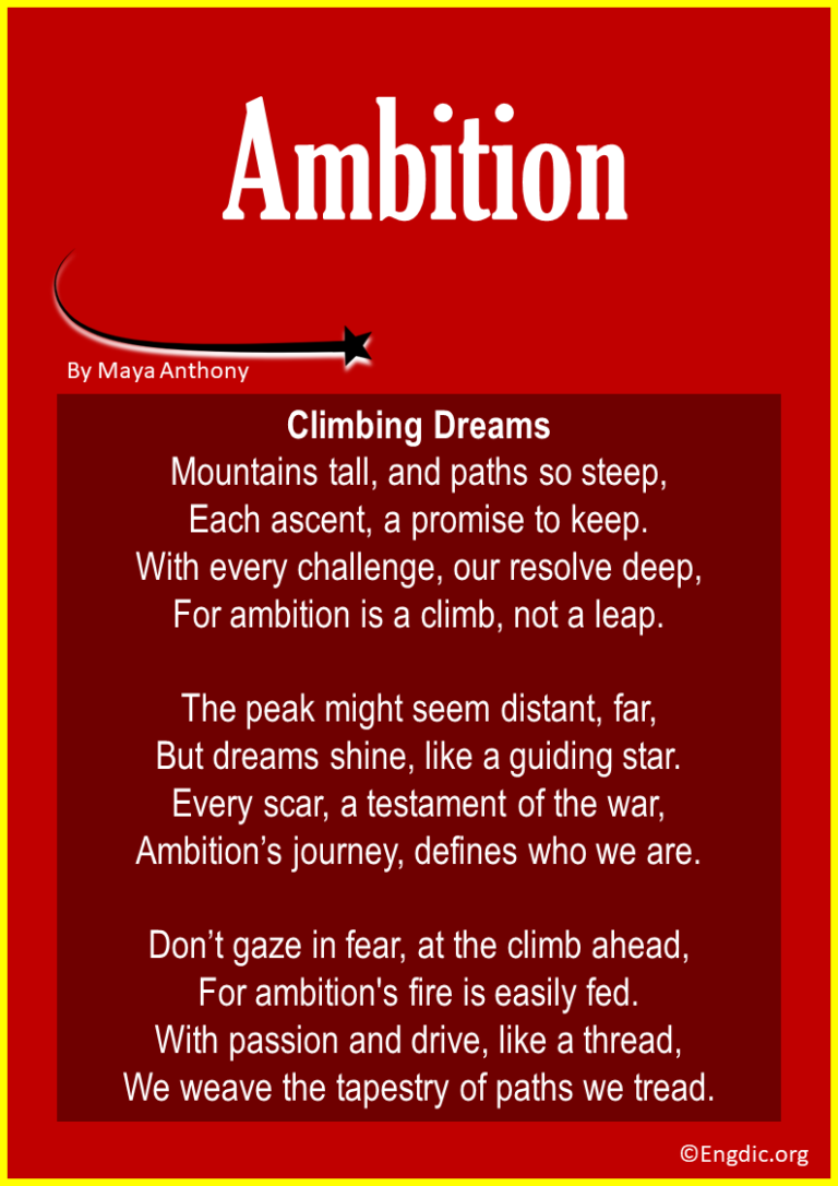 10 Short Inspirational Poems about Ambition - EngDic