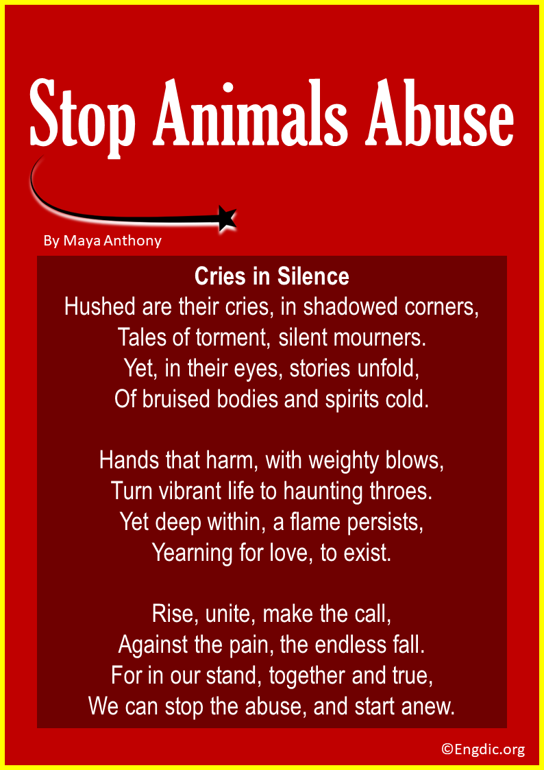 Stop Animals Abuse Poems