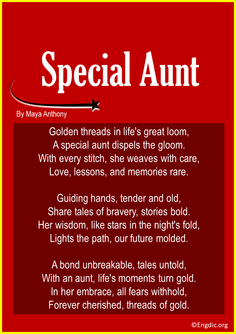 Sweet Poems About Special Aunt