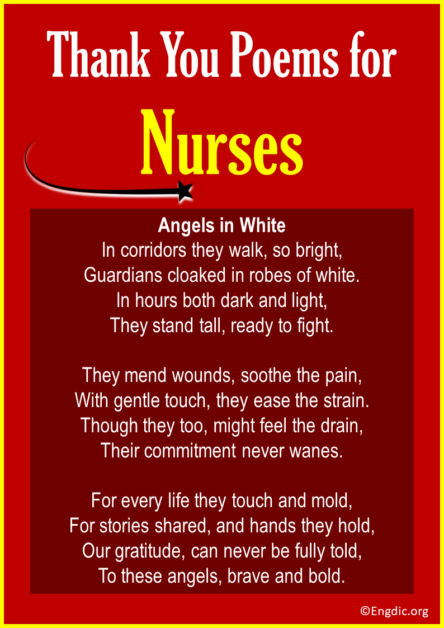 Top 10 Thank You Poems for Nurses - EngDic