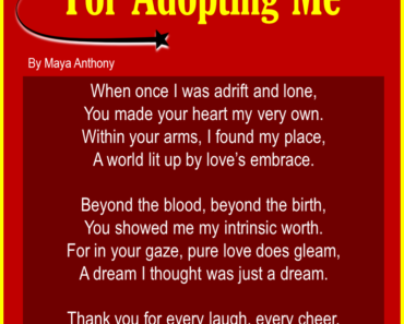 10 Best Thank You for Adopting Me Poems