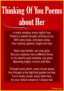 20+ Thinking About You Poems (For Him/Her) - EngDic