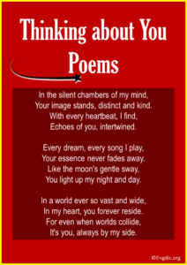 20+ Thinking About You Poems (For Him/Her) - EngDic
