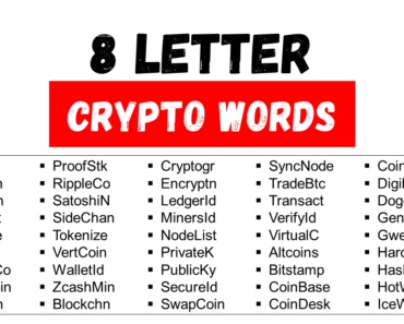 8 Letter Crypto Related Words List