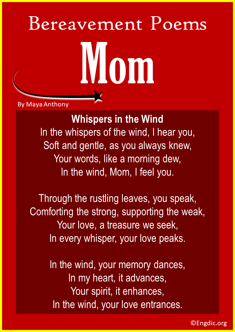Bereavement Poems for Mom