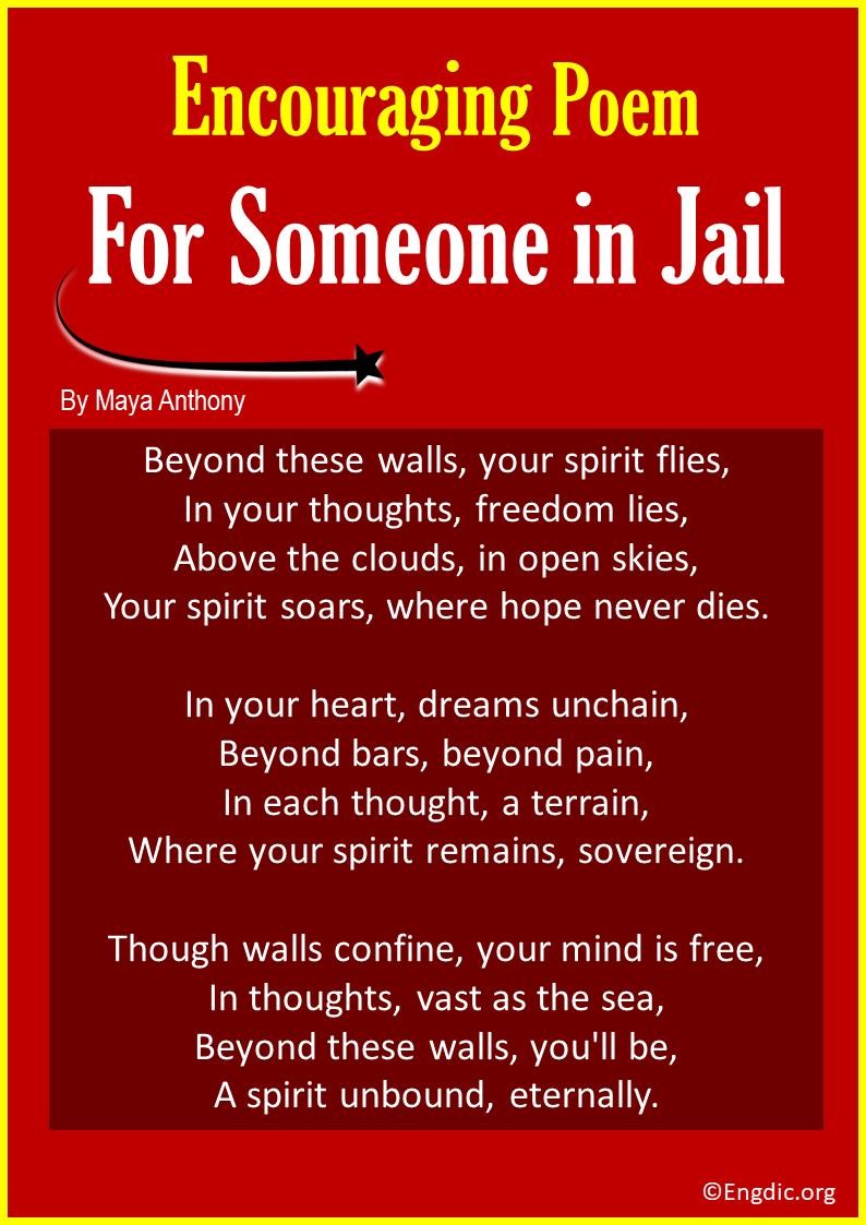 Encouraging Poems for Someone in Jail