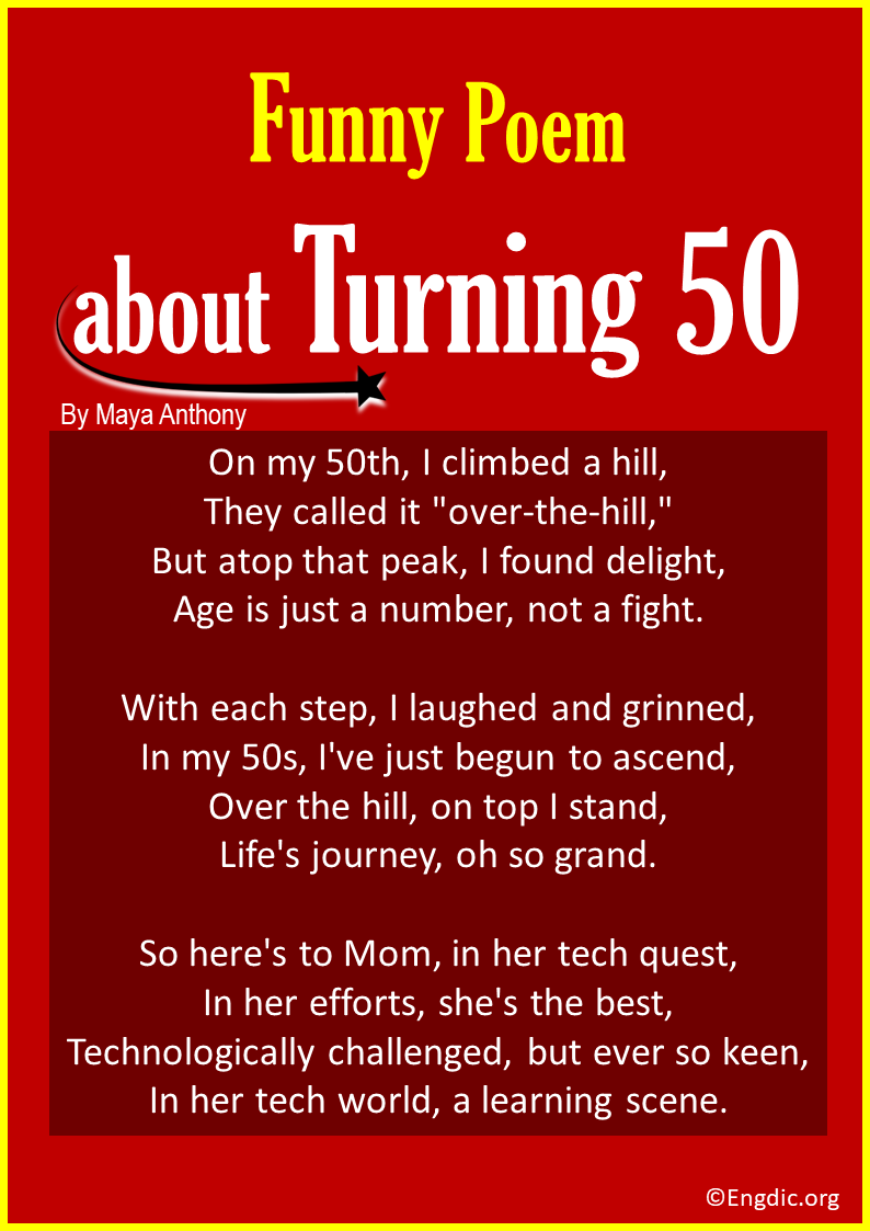 Funny Poems about Turning 50