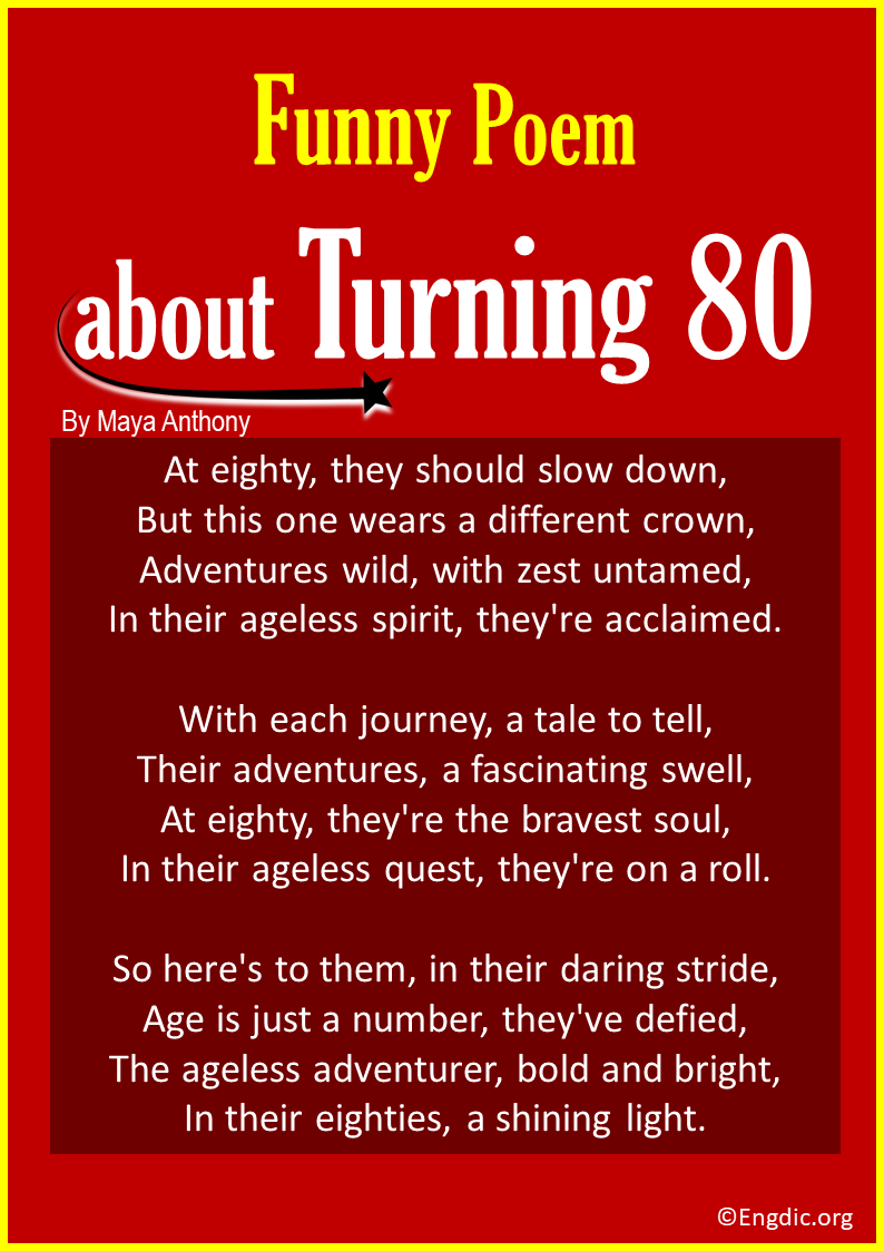 Funny Poems about Turning 80
