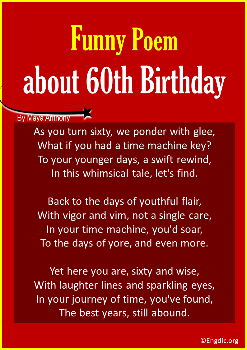 Funny Poems for 60th Birthday
