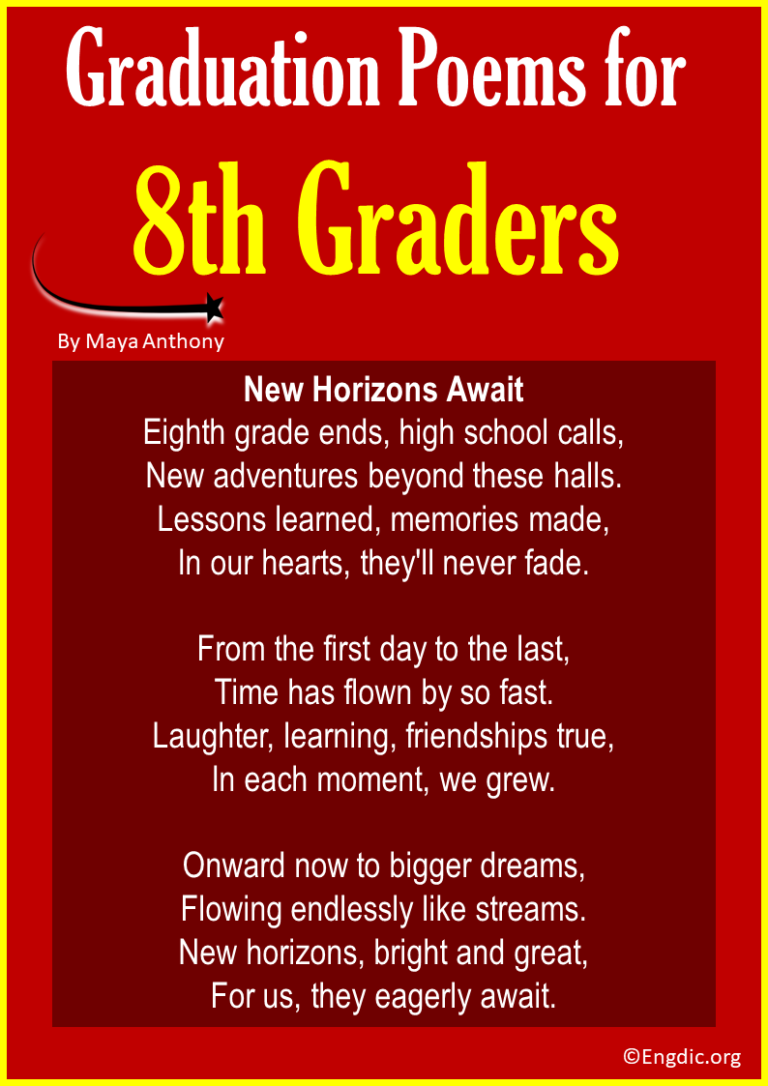 10 Best Graduation Poems For 8th Graders Engdic 4753