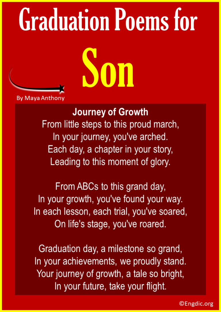 10 Best Graduation Poems For Son - EngDic