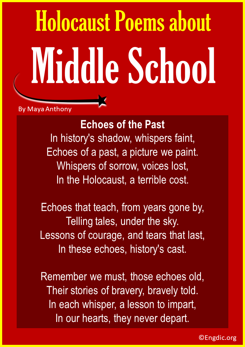 Holocaust Poems about Middle School