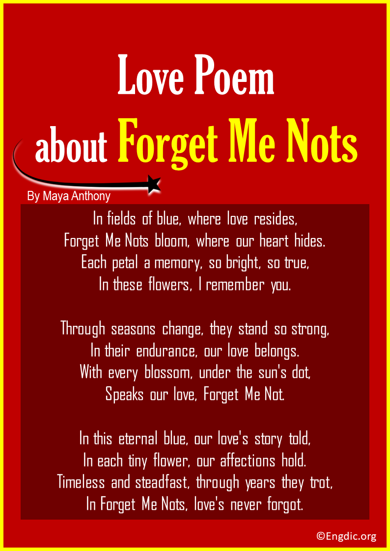Love Poems about Forget Me Nots