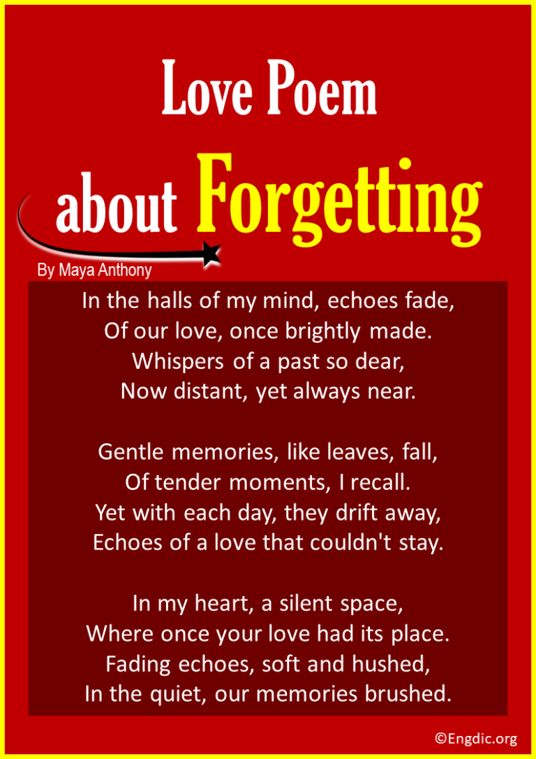 10 Best Love Poems about Forgetting - EngDic