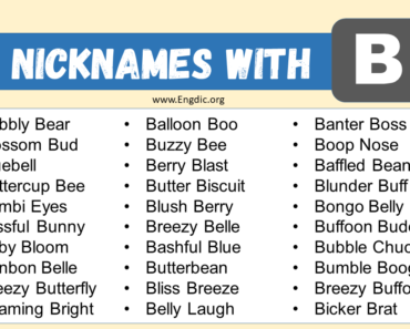 100 Best Nicknames That Start with B (Sweet & Funny)