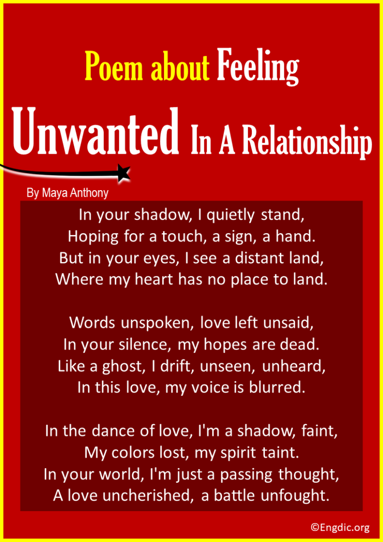 10 Best Short Poems About Feeling Unwanted In A Relationship - EngDic