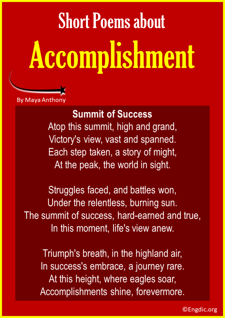 10 Best Short Poems About Accomplishment - EngDic