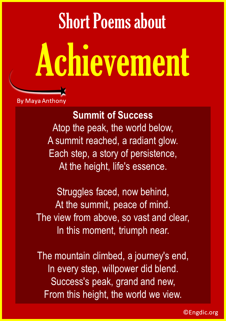 Short Poems about Achievement