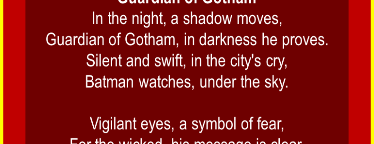10 Best Short Poems about Batman