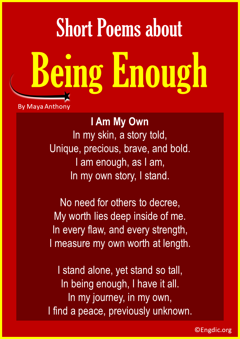 Short Poems about Being Enough