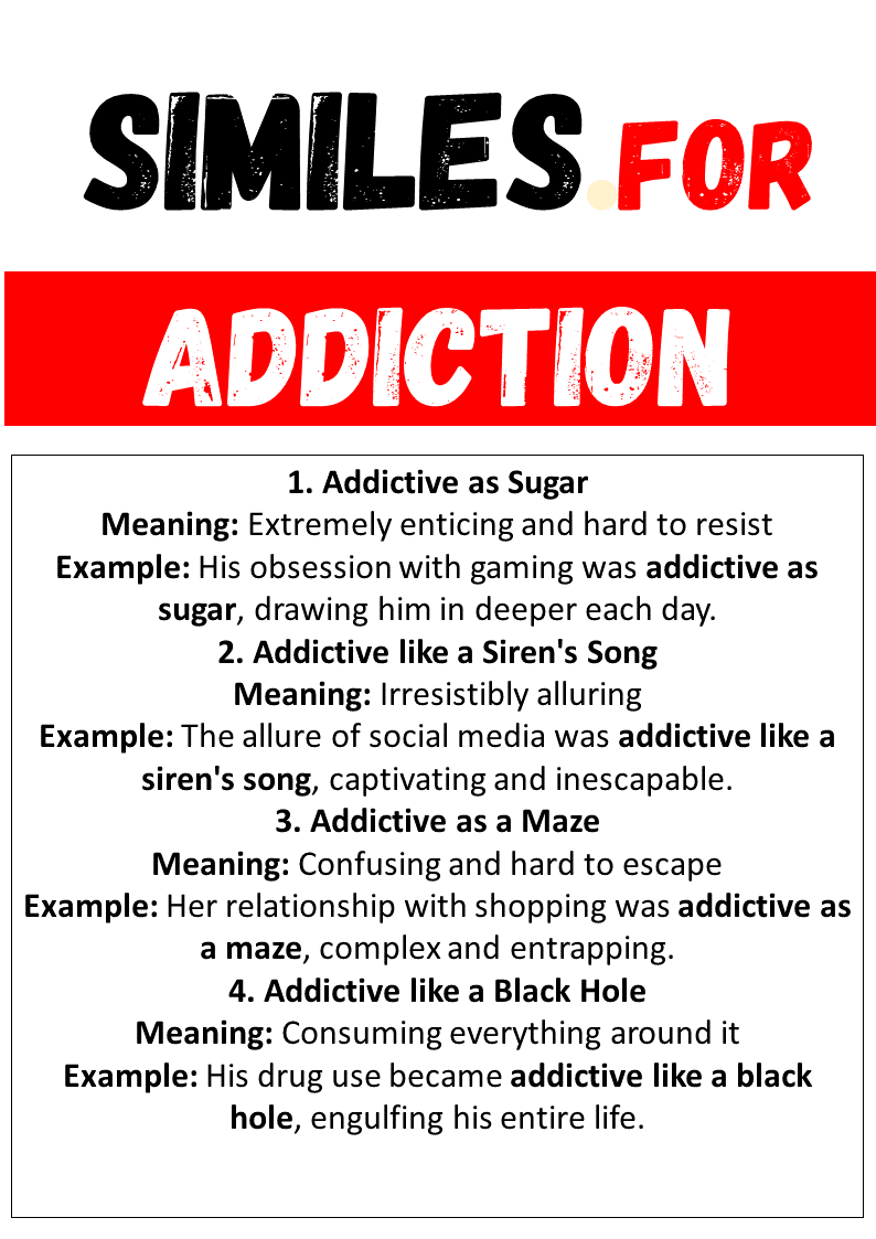 Similes for Addiction