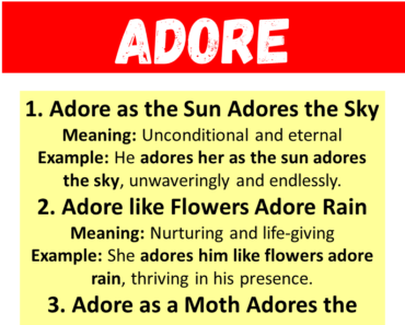 20 Best Similes for Adore (with Meanings and Examples)