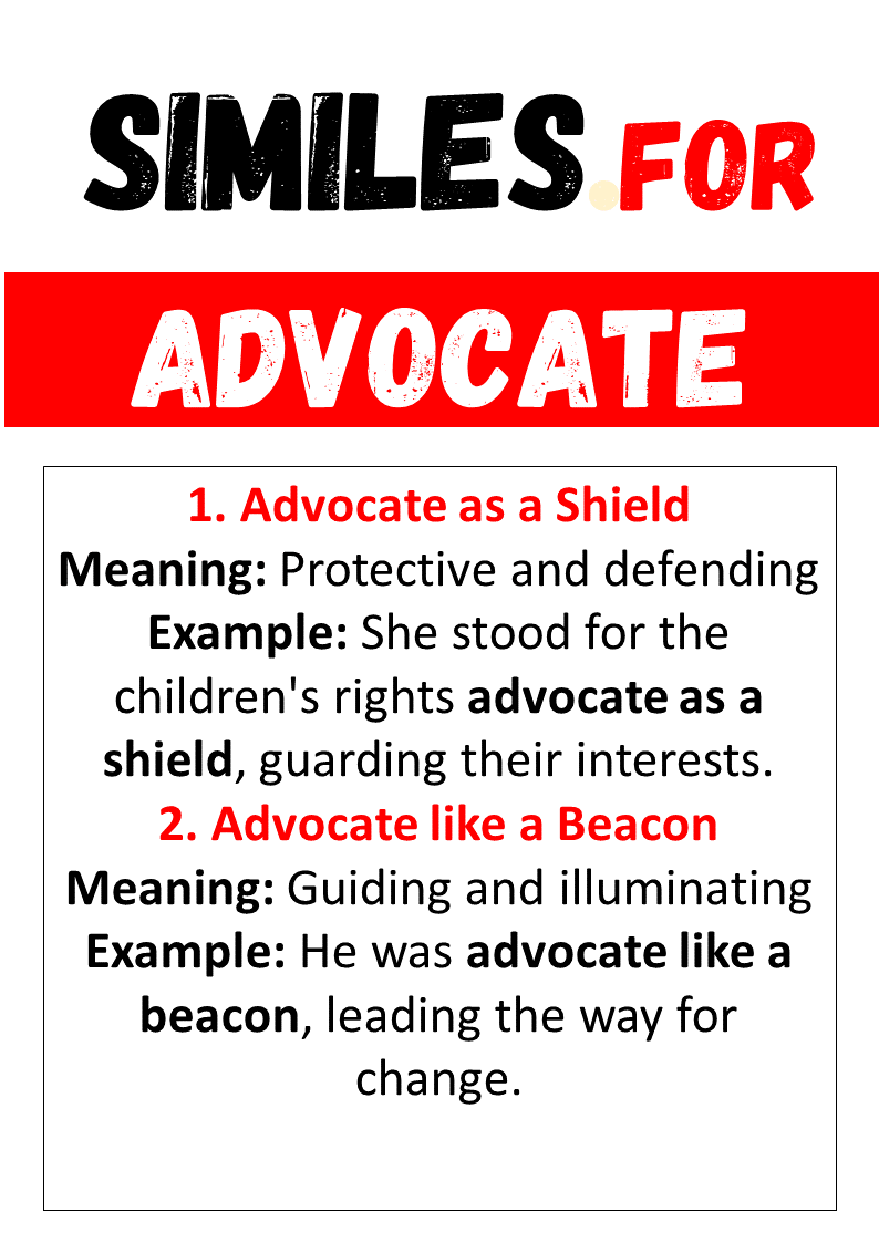 Similes for Advocate