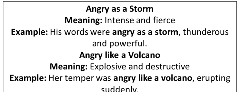 20 Best Similes for Anger (With Meanings & Examples)