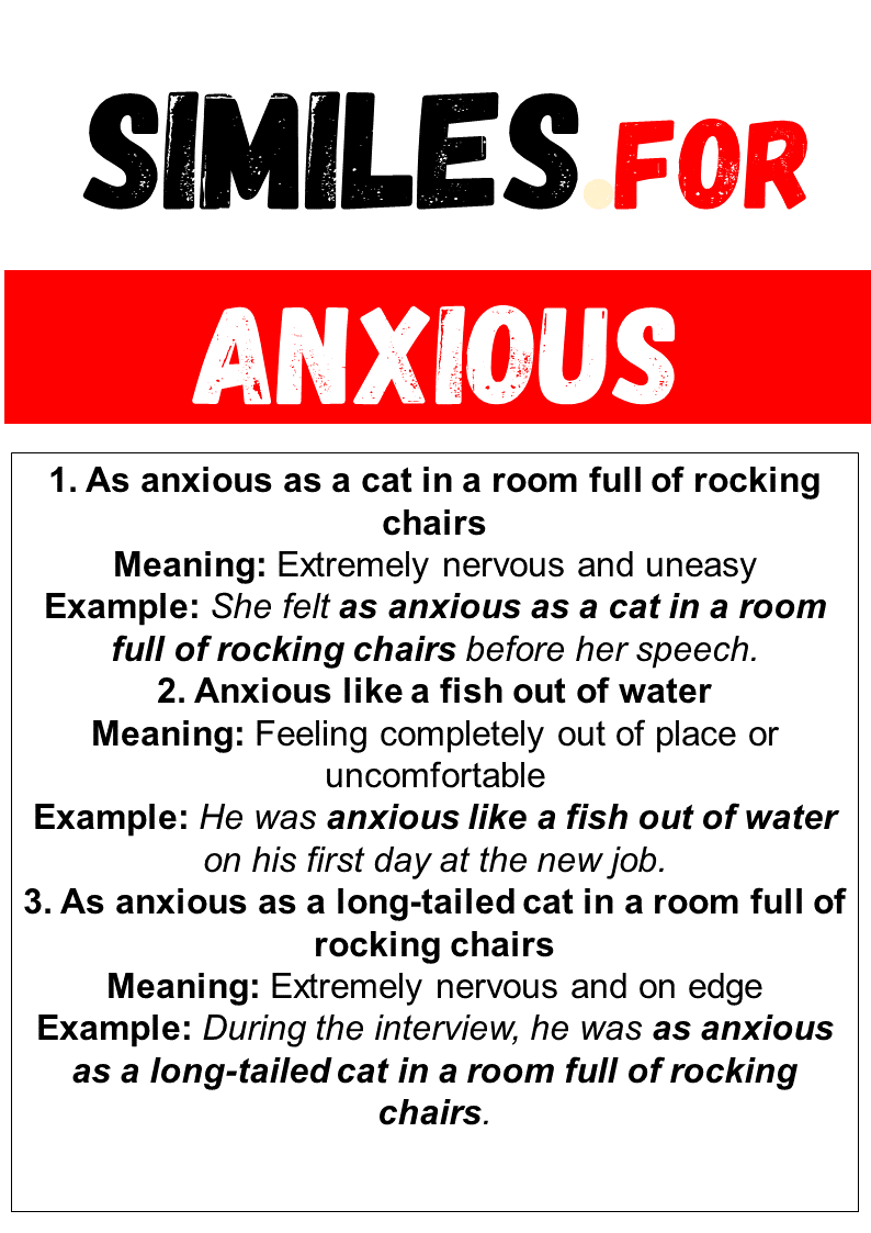Similes for Anxious