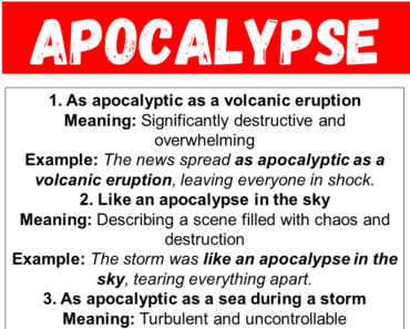 20 Best Similes for “Apocalypse” (With Meanings & Examples)