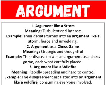 20 Best Similes for Argument (With Meanings & Examples)