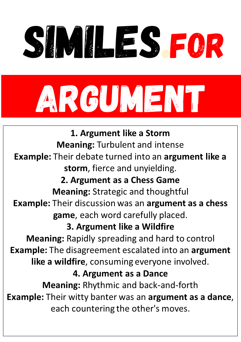Similes for Argument