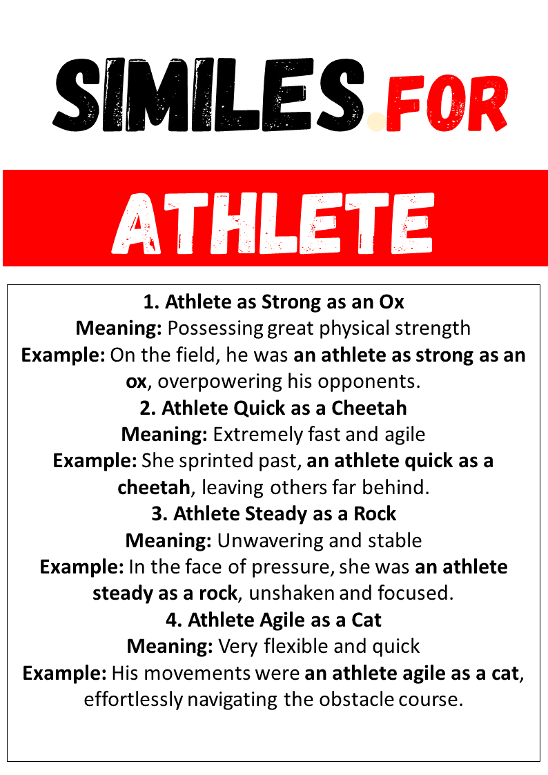 Similes for Athlete