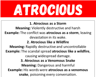 20 Best Similes for Atrocious (With Meanings & Examples)